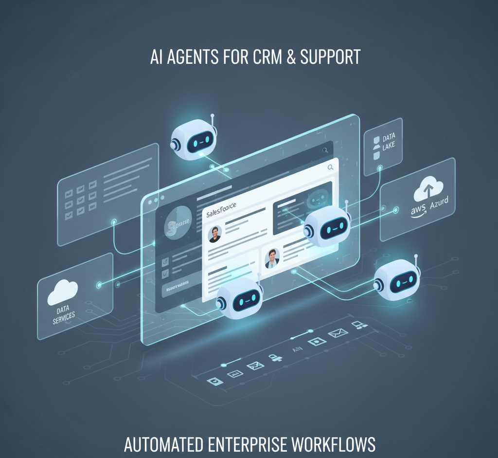 A professional digital illustration of an enterprise hybrid and multi-cloud architecture. The diagram features a central 'Control & Orchestration' hub connected by data pipelines to an on-premise data center and multiple cloud environments (Cloud A, B, and C). Below the central architecture, a 'Unified Data Platform' bar links all systems, with icons at the bottom representing Analytics & AI, DevOps, and Compliance. The design uses a clean, modern corporate style with a subtle blue and gray color palette.